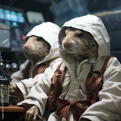 Capybara_in_a_scientists_robe_in_the_laser_lab