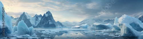 sea with icebergs in the background © wanna