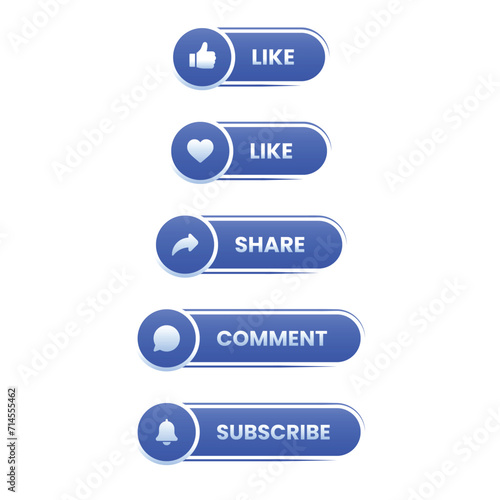 like comment share subscribe blue color background