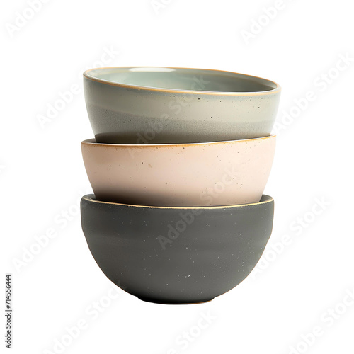 Stacked matte bowl
