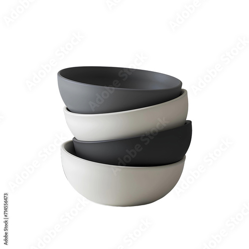 Stacked matte bowl