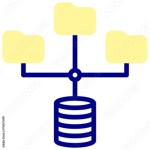 cases database filled outline vector icon