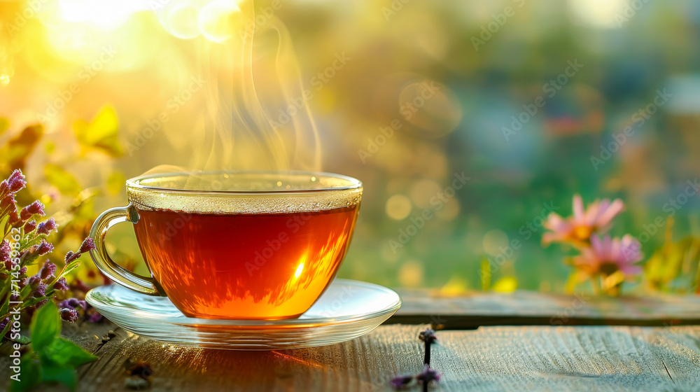 Steaming Herbal Tea at Golden Hour Outdoors
Steaming Herbal Tea at Golden Hour Outdoors