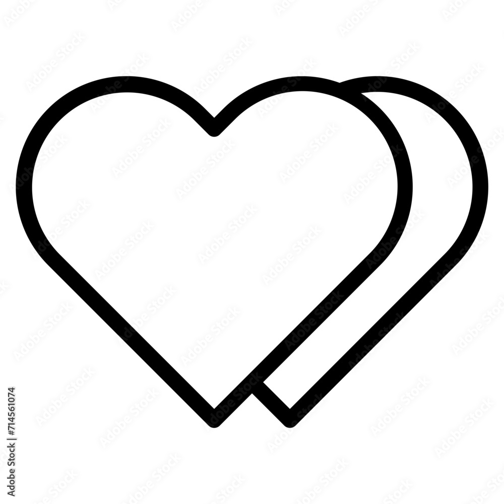 Heart line icon, concept of love isolated on white Heart line icon, concept of love isolated on white