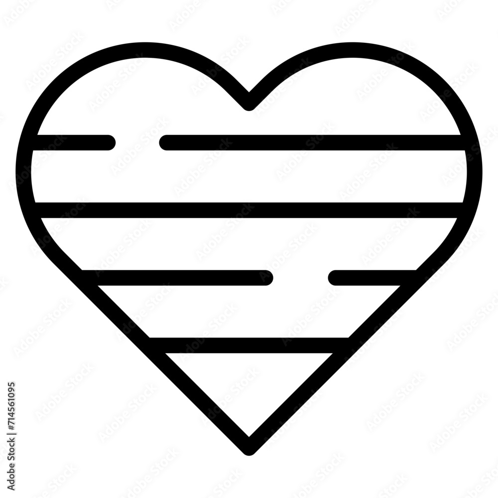 Heart line icon, concept of love isolated on white Heart line icon, concept of love isolated on white