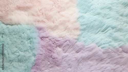 Soft pastel fur textures in a collage of pink, mint, and lavender.