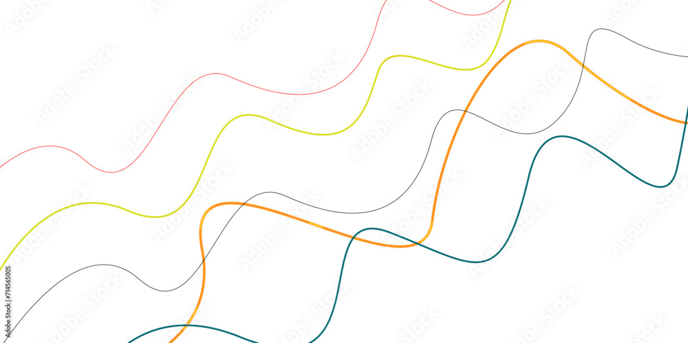 Abstract background with colorful wavy lines. Voice sound wave liens and audio technology background. Rainbow wave lines background. Vector illustration. Line art striped graphic template... Abstract background with colorful wavy lines. Voice sound wave liens and audio technology background. Rainbow wave lines background. Vector illustration. Line art striped graphic template...