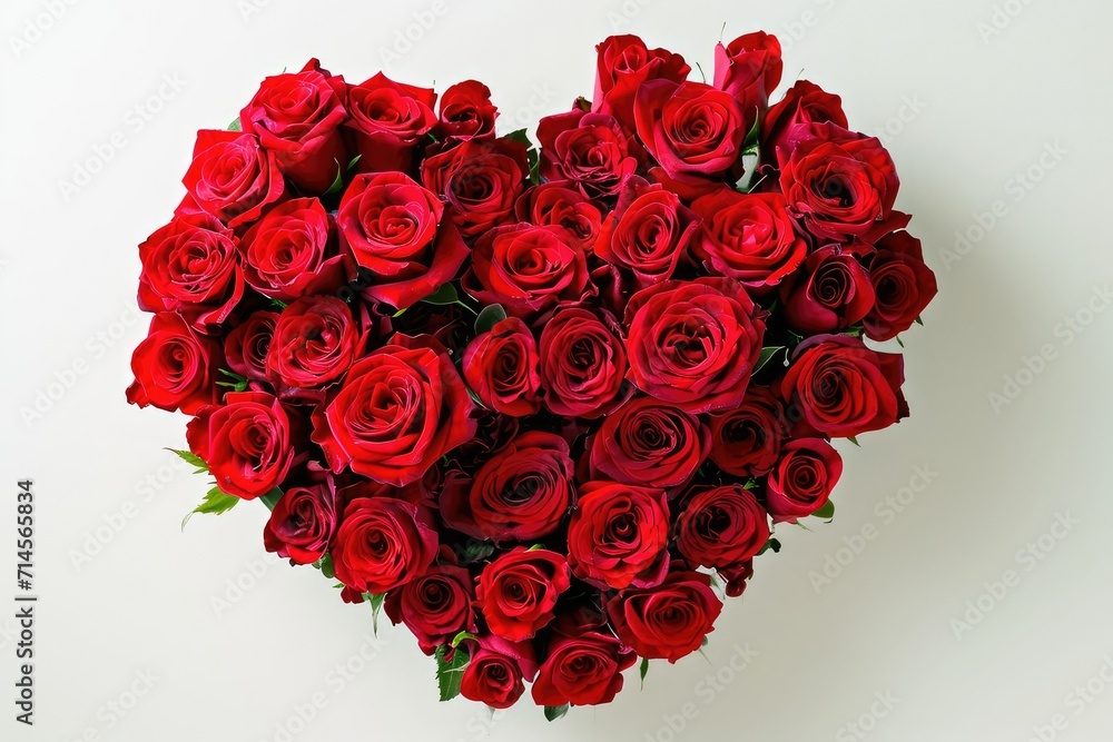 Love's Symbol - Red Roses Arranged in the Shape of a Heart Love's Symbol - Red Roses Arranged in the Shape of a Heart