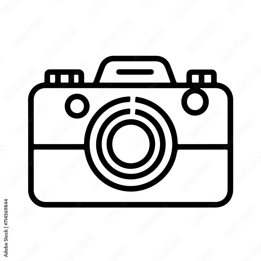 Minimalistic Black Line Camera Icon Minimalistic Black Line Camera Icon