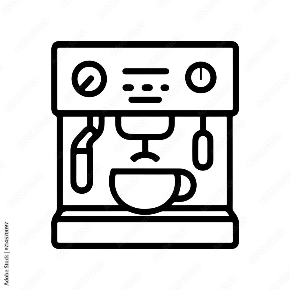 Minimalistic Coffee Machine Icon Minimalistic Coffee Machine Icon