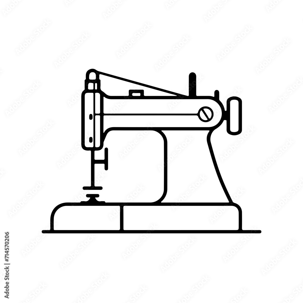 Minimalistic Sewing Machine Icon