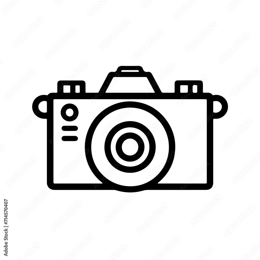 Minimalistic Black Line Action Camera Icon Minimalistic Black Line Action Camera Icon