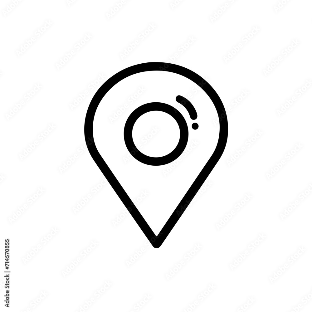 Minimalistic Black Line GPS Navigator Icon Minimalistic Black Line GPS Navigator Icon