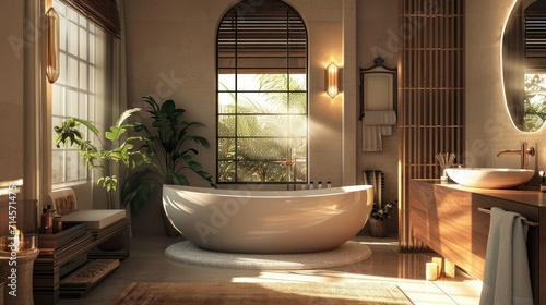 Luxurious Bathroom Oasis - Indulging in Tranquility and Self-Care