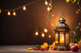 traditional lanterns representing the festive spirit of islamic event and celebration.