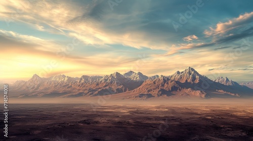  a view of a mountain range in the distance with a cloudy sky in the foreground and the sun shining through the clouds in the middle of the mountain range.