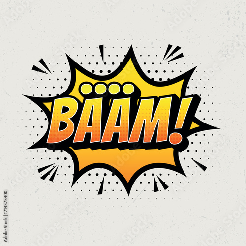 Bääm! - Fresh Retro Design. Good For Poster, Wallpaper, T-Shirt, Gift.