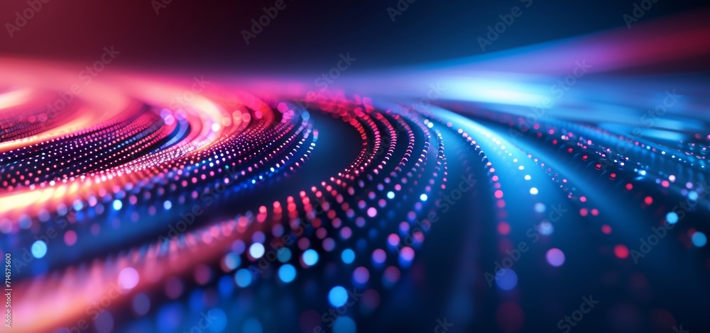 Abstract Background blurring blue and red light, in the style of colorful curves, rim light, realistic hyper-detail Abstract Background blurring blue and red light, in the style of colorful curves, rim light, realistic hyper-detail