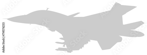 Silhouette of the Jet Fighter, Fighter aircraft are military aircraft designed primarily for air-to-air combat. Format PNG