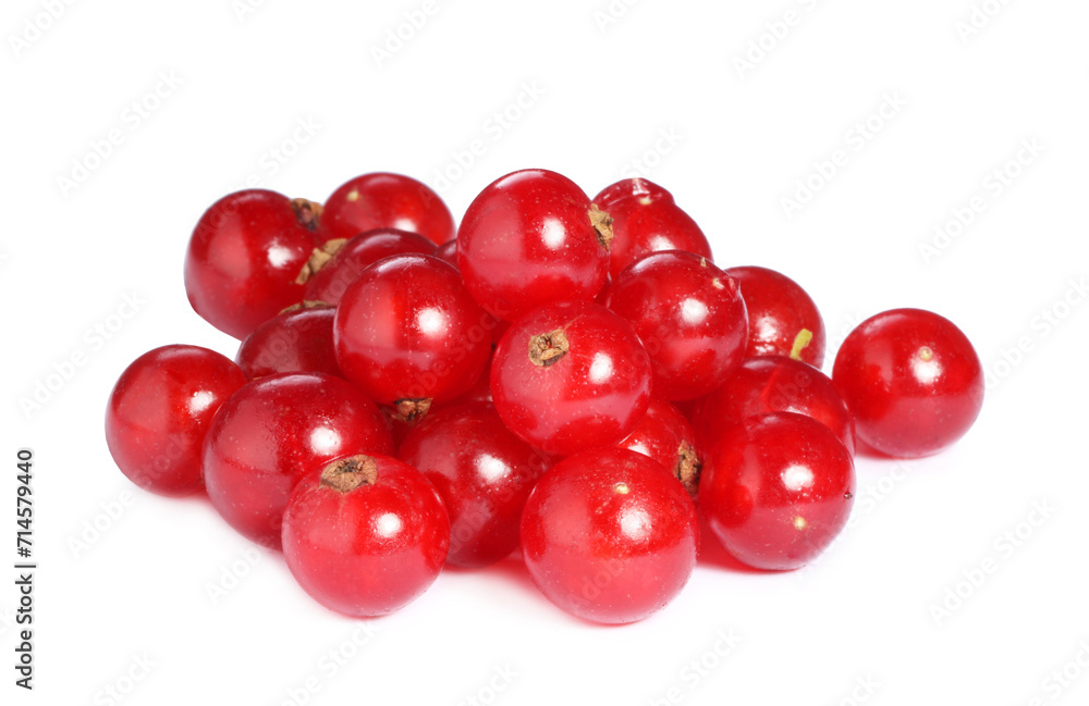 Pile of fresh ripe red currants isolated on white Pile of fresh ripe red currants isolated on white