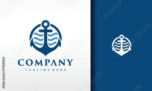 sea water anchor logo