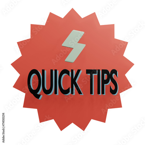3 D illustration of tips and trick icon 