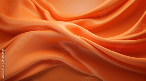 Dynamic folds in a vibrant orange satin fabric, conveying movement and energy with a luxurious feel.
