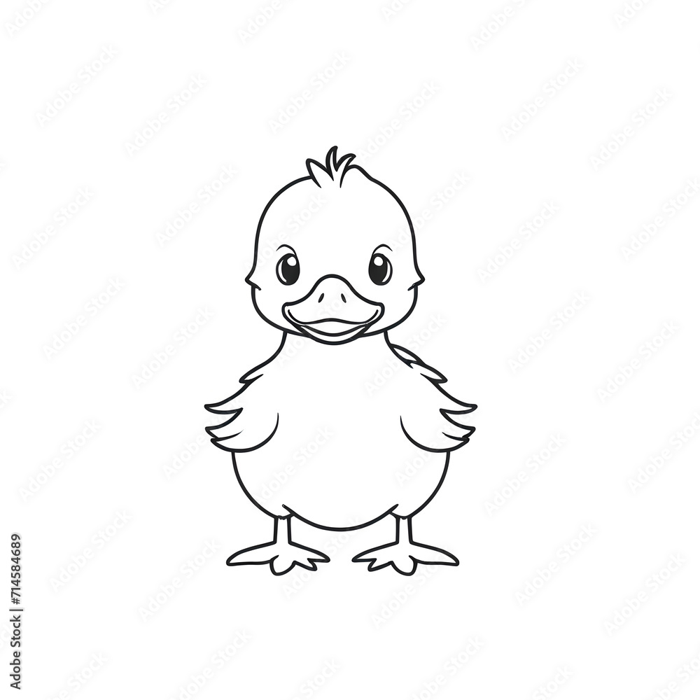 baby duck outline for colouring book baby duck outline for colouring book