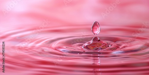 Water drop in pink