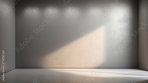 shadows on a gray blank wall