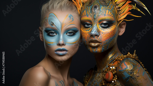 model and makeup artis