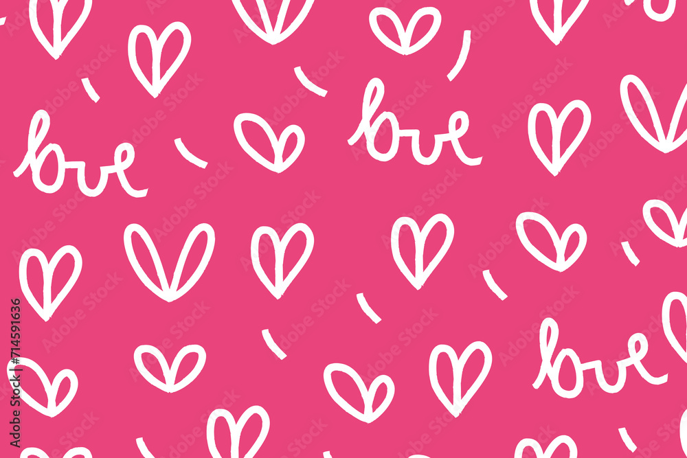 Vector love heart pattern, vector hand drawn Valentine's Day pattern, Valentine's Day background. Vector love heart pattern, vector hand drawn Valentine's Day pattern, Valentine's Day background.