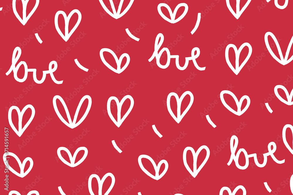 Vector love heart pattern, vector hand drawn Valentine's Day pattern, Valentine's Day background. Vector love heart pattern, vector hand drawn Valentine's Day pattern, Valentine's Day background.