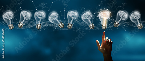 Creative and innovation inspiration. Business Bright idea concept.
