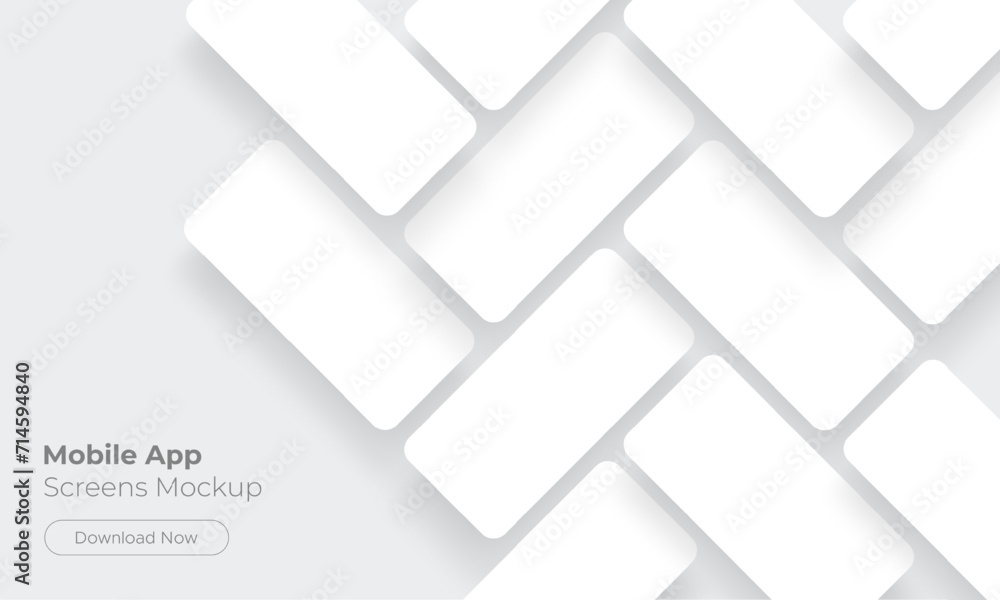 Smartphone Screens. Blank Mockup for Mobile Apps Designs. Vector Illustration Smartphone Screens. Blank Mockup for Mobile Apps Designs. Vector Illustration