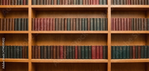  a bookshelf filled with lots of books on top of a hard wood floor covered in lots of green and red books on top of a wooden bookshelf.