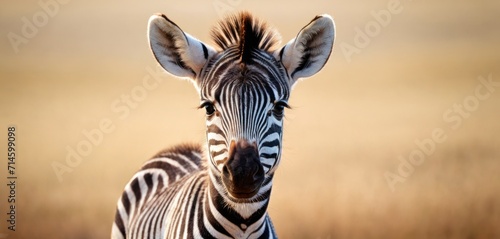  a close up of a zebra in a field of tall grass with it s head turned to the side and it s face slightly slightly to the right.