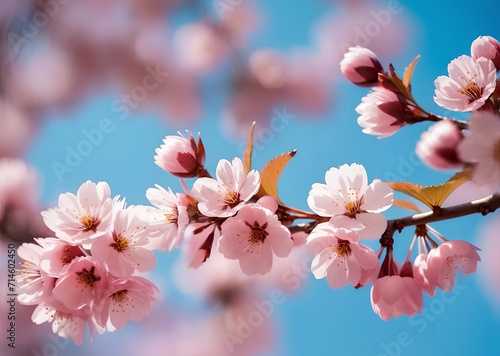 青空の下の桜