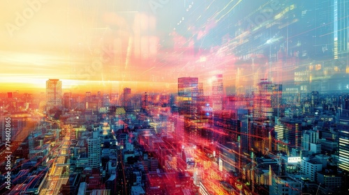Connected Horizons: Exploring a Smart City's Vibrant Tapestry photo