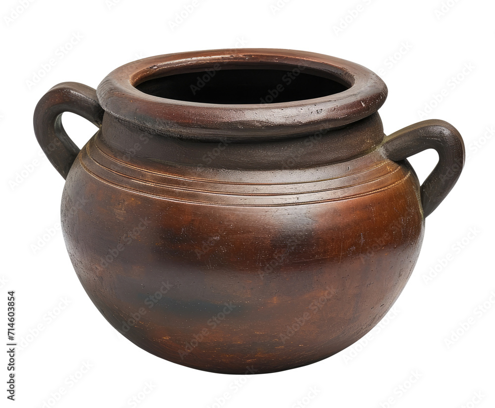 Clay pot isolated on transparent background