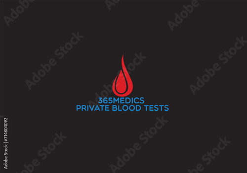 fire logo design and medical blood test design.