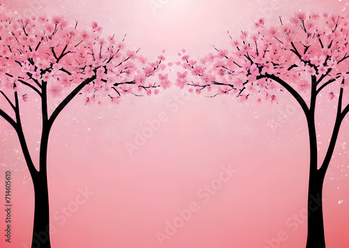 桜並木の背景素材 © nagi