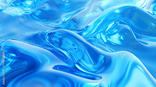 Abstract blue wavy liquid background conveying fluidity, cleanliness, or water-related concepts, suitable for various design purposes