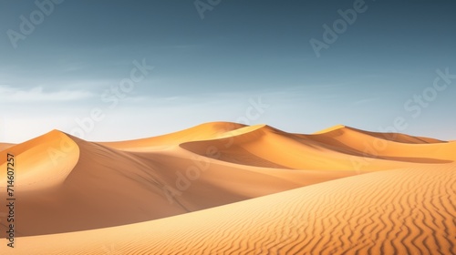  a desert landscape with sand dunes and a cross in the middle of the desert  with a blue sky in the background  and a few clouds in the distance.
