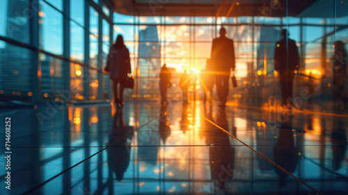 Wallpaper Mural Sunset Silhouettes Commuters in the City Glow Torontodigital.ca