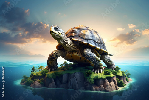 fantasy big turtle on land © Maizul