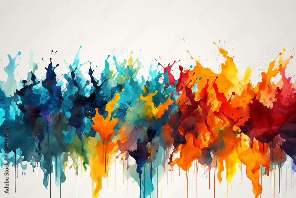 Fototapeta premium colorful splashes isolated on white background