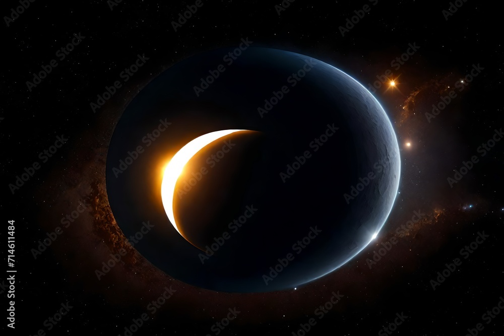 Naklejka premium Solar eclipse background