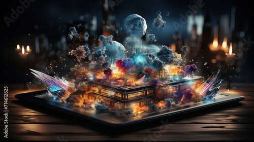 Digital Knowledge Odyssey: 3D Illustration Redefining E-Books and Textbooks © Yaiza Canvas