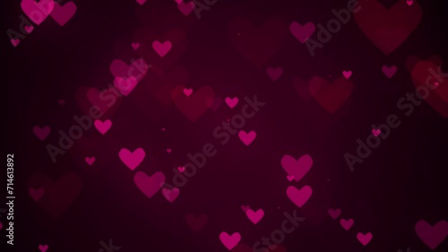 beautiful pink floating hearts background seasonal valentine holiday wallpaper animation